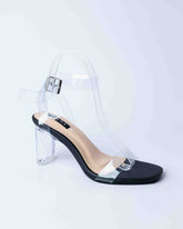 CLEAR HEEL BLACK