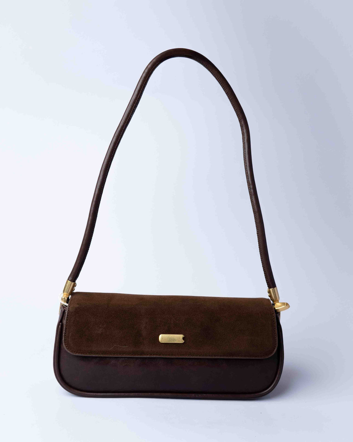 BAGUETTE SUEDE BAG COFFEE