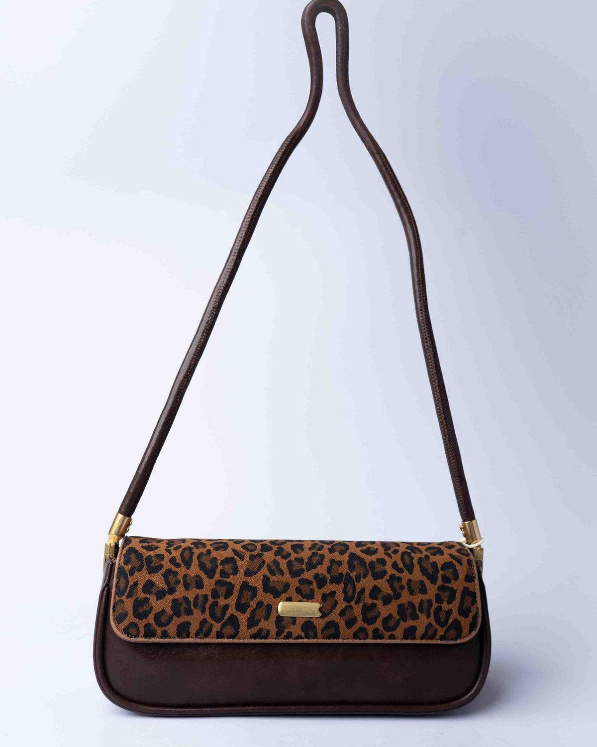 BAGUETTE SUEDE BAG LEOPARD