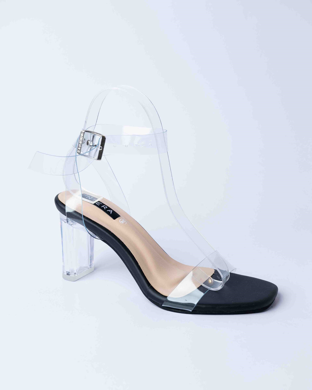 CLEAR HEEL BLACK