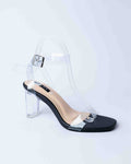 CLEAR HEEL BLACK