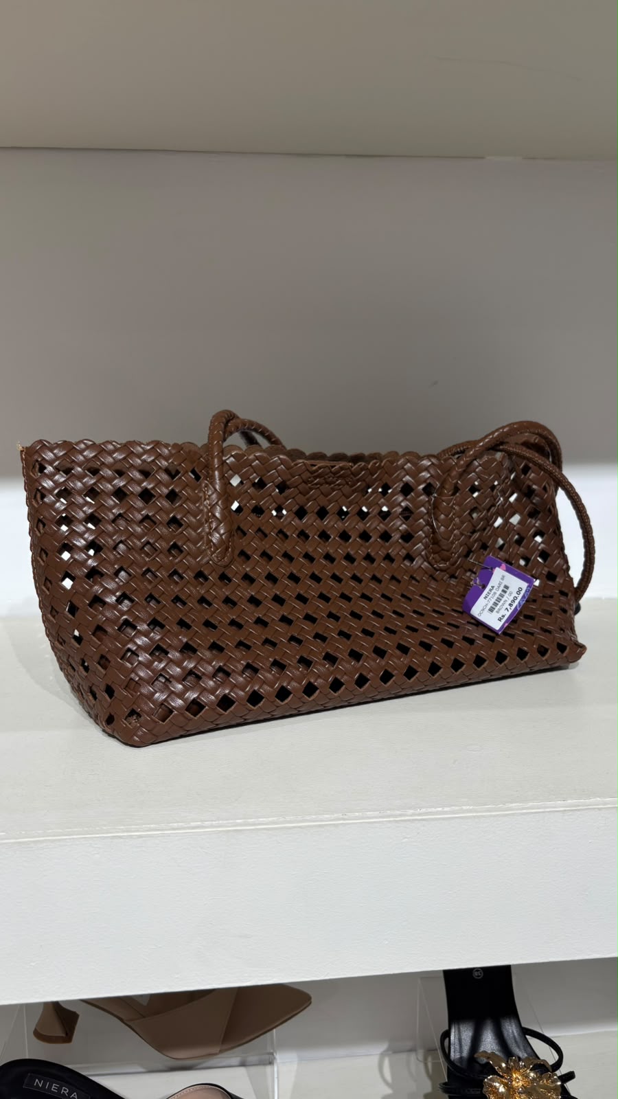 DARI BRAIDED BAG BROWN