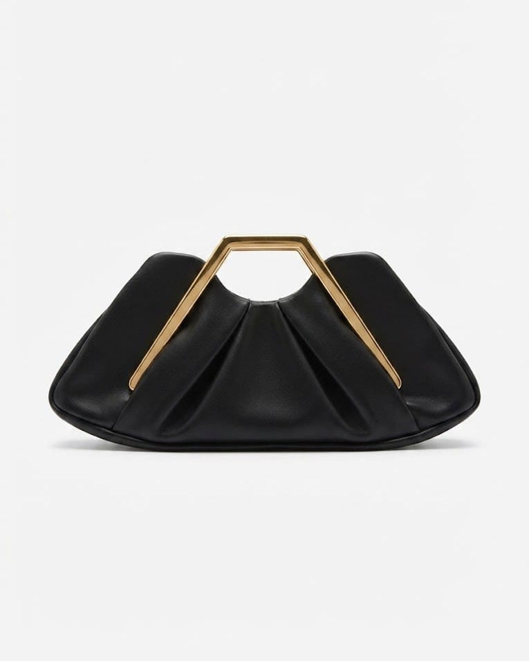 NEESON GOLD CLUTCH BLACK