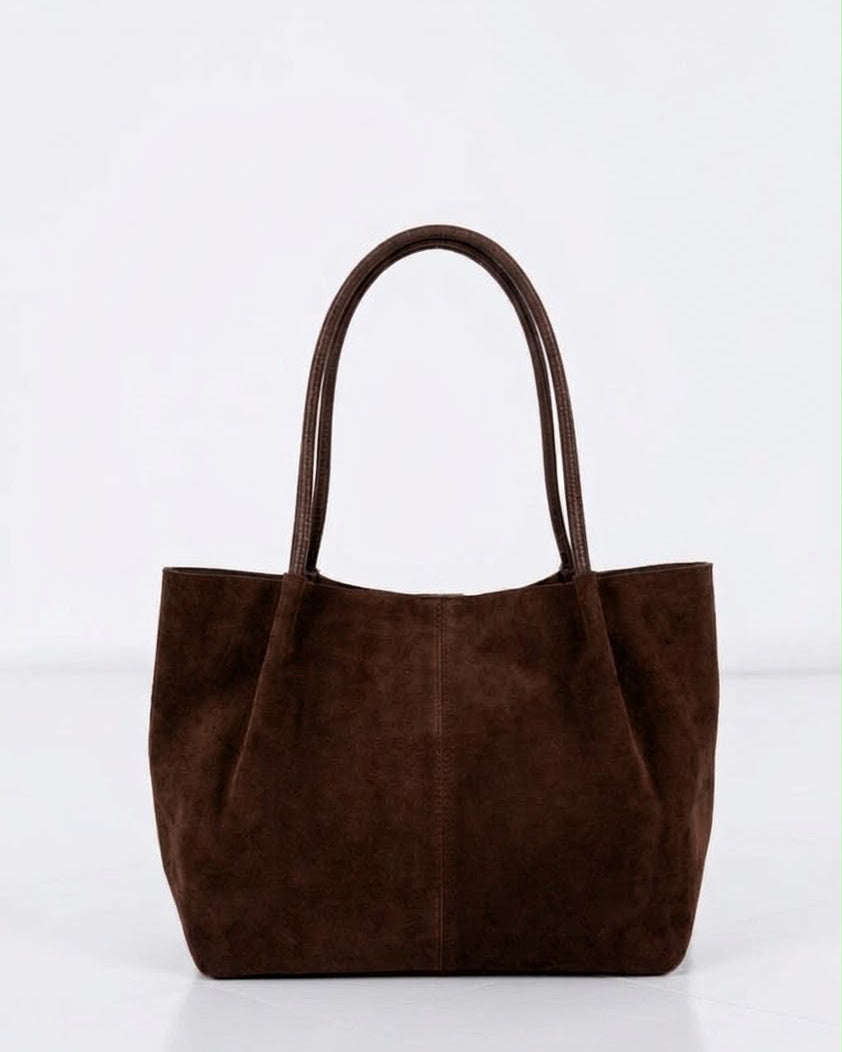 BUCKET SUEDE BAG D/BROWN ~ Gimzy