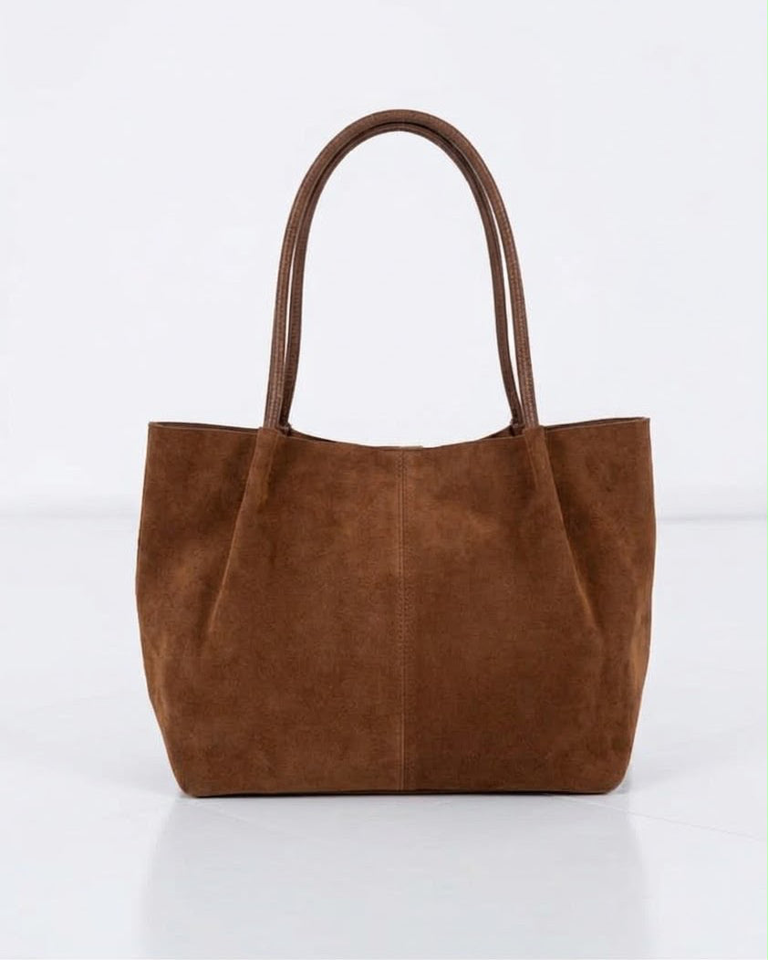 BUCKET SUEDE BAG L/BROWN ~ Gimzy