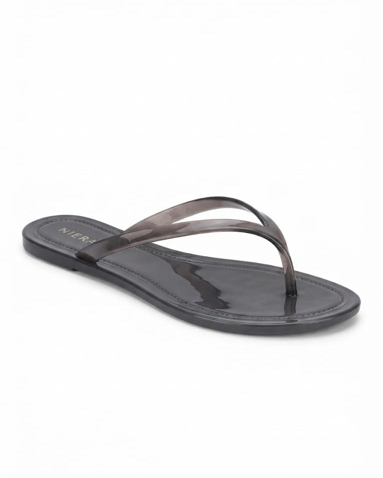 JELLY THONG FLAT BLACK