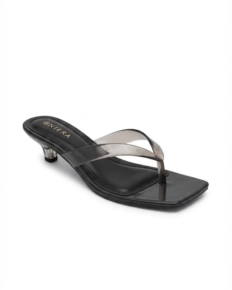 JELLY THONG HEEL BLACK